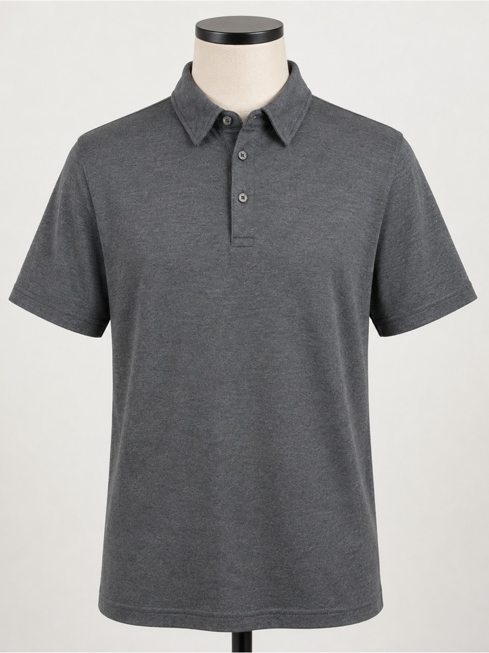 JACHS New York Men's Short Sleeve Polo - Dark Gray
